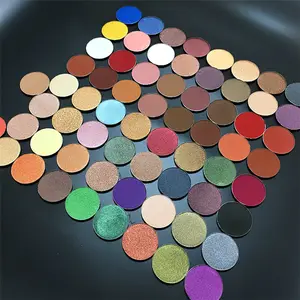 Ombre à paupières simple colorée, produit de maquillage personnalisé, 77 couleurs scintillantes et mates