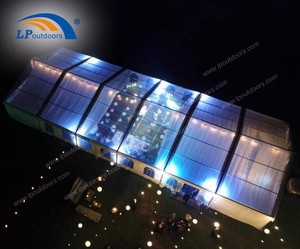 12M Clear Pvc Dak Cover Marquee Tent Voor 300 Zitplaatsen Wedding Event Met Glazen Deur - Product Image 6