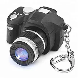 Porte-clés de caméra personnalisé en plastique, en forme de dessin animé 3D, OEM et personnalisé, bon marché, usine