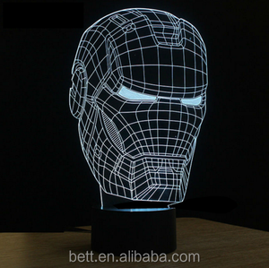 3d Avengers ilusión 3d llevó la lámpara luz de la noche luz de noche Increíble - Product Image 1