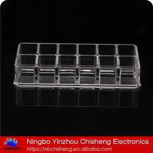 Clear Acrylic Makeup Organizer Storage Acrylic Compartment Display Box Custom Cosmetic Square Acrylic Box