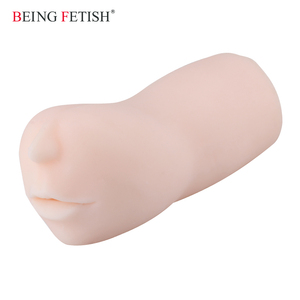 Realista Oral 3D Garganta Profunda con dientes de la lengua Maiden Vagina Artificial masculina bolsillo sexo - Product Image 1