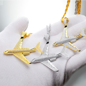 Hip hop cz stone-abalorio de avión, plateado, oro blanco, plateado, 925 - Product Image 2