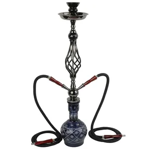 2 호스 hooka 싼 shisha 키 큰 chicha 바 유리 물 담뱃대 파이프