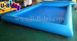 <span class=keywords><strong>Piscine</strong></span> gonflable pour enfants, bleu clair, tube unique, en PVC, design carré - Product Image 4