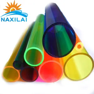 NAXILAI Factory Direct Red Blue Yellow Green Color Acrylic Tube Plastic Pipe with High Quality colored Light