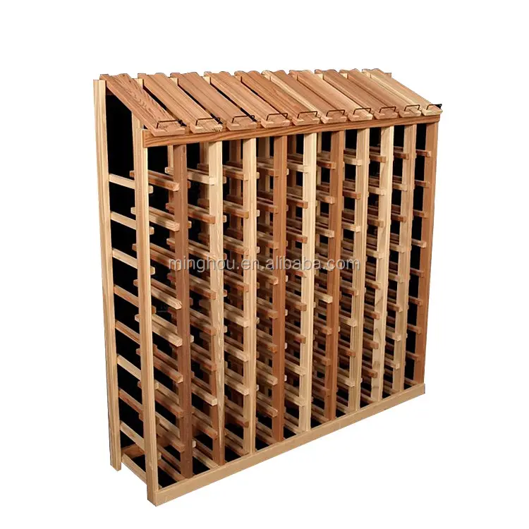 Customized Commercial Wood Wine Rack for Wine Store