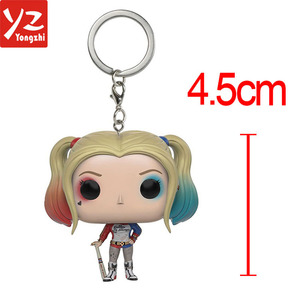 Funko pop suicide squad Harley Quinn dibujos animados colgante llavero <span class=keywords><strong>anime</strong></span> figura llavero al por mayor - Product Image 2