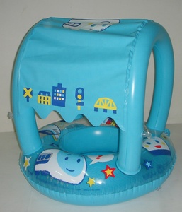 Flotador <span class=keywords><strong>Inflable</strong></span> Portátil Ecológico de PVC para Niños <span class=keywords><strong>con</strong></span> <span class=keywords><strong>Techo</strong></span> Impermeable para Seguridad en la Piscina - Product Image 6