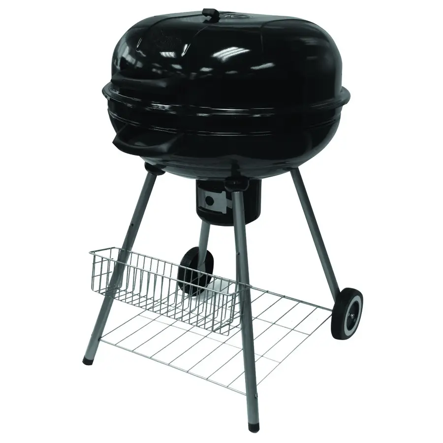 17inch 17" Kettle trolley bbq grill apple shaped charcoal barbecue with basket barbecue grill