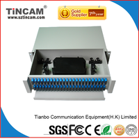 Panel Patch Fiber Optik TiNCAM FTTH Outdoor 24 Port, Adaptor Fiber Optik, Panel Patch Fiber Optik untuk Rak/ODF, Splicer Fiber Optik ODF