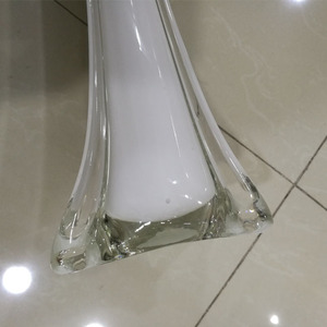 Nero/Bianco/Trasparente fiore di <span class=keywords><strong>vetro</strong></span> Torre vaso di nozze <span class=keywords><strong>centrotavola</strong></span> per la decorazione di nozze - Product Image 4