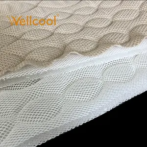 定制 3d 空气蜂窝间隔床垫绗缝床垫面料
