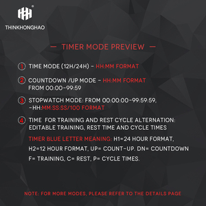 Temporizador de intervalo de 1,5 "Gimnasio Fitness Entrenamiento Cuenta regresiva Reloj de pared Cuenta regresiva de 7 dígitos Temporizador de ejercicio síncrono - Product Image 5