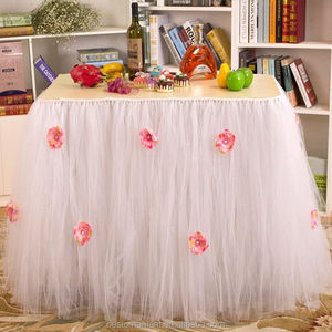 New Tutu <strong>Table</strong> <strong>Skirt</strong> for Birthday Wedding Baby Shower - Product Image 3
