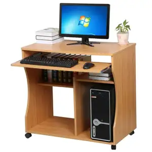 Compact Kantoor Computer Bureau Trolley Bureau Toetsenbord Lade Op Wielen