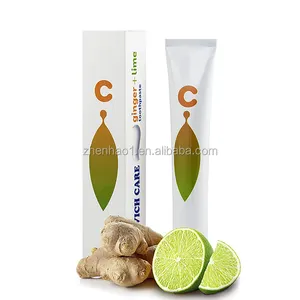 Alle Natuurlijke Fluoride Gratis Originele Glycerine Kruiden Geel Gel Vitamine C Lime Gember Tandpasta