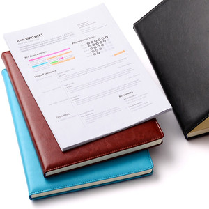 Di alta qualità su ordinazione conferenza di lavoro di registrazione handmade ufficiale di scuola impermeabile A4 nero notebook in pelle - Product Image 3