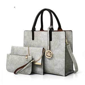 Sac à main en cuir pour femmes, lot de 3 pièces, grand fourre-tout, à bandoulière, sacoche, nouvelle collection 2020