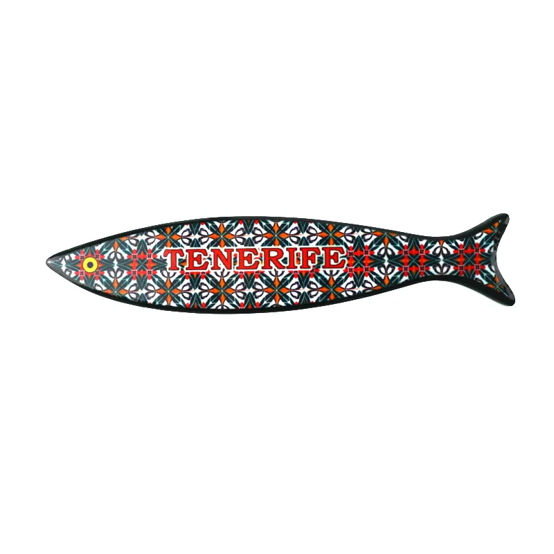 Custom Promotional advertising souvenir fridge magnet fish shape ceramic sublimation fridge magnet wholesale