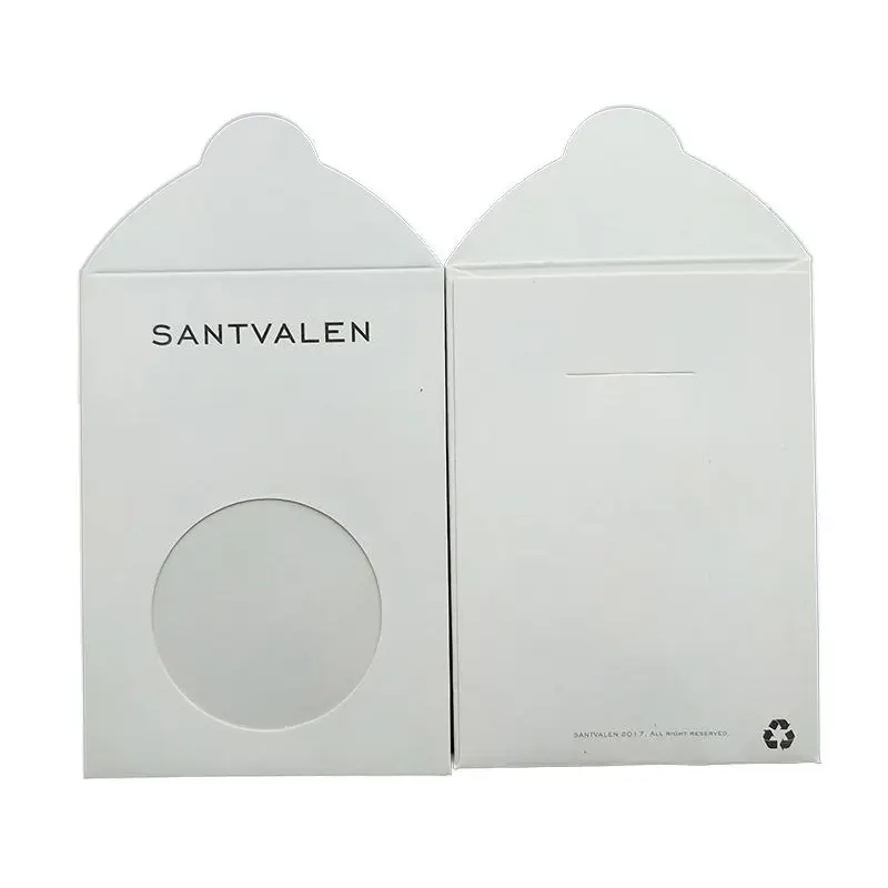 Fancy White Coated Paper Gifts Packaging Envelopes With PVC Window