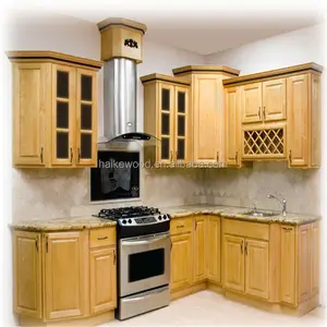 Hiện Đại Tùy Chỉnh Mdf Laminate Rắn Gỗ Nhà Bếp Tủ Với Cắt Sẵn Granite Bàn