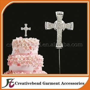 Cruz pastel Topper <span class=keywords><strong>Primera</strong></span> Comunión bautizo religioso bautizo niño dedicatoria recuerdo decoración (Plata) - Product Image 6