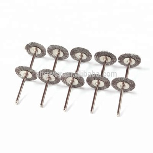 <span class=keywords><strong>Brosse</strong></span> à fil en acier sertissage, <span class=keywords><strong>brosse</strong></span> à roue avec arbre de 3mm outil <span class=keywords><strong>Dremel</strong></span> meuleuse rotative - Product Image 1