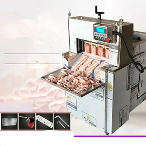 Commercial use meat processing fully frozen meat slicer hot pot mutton beef roll cutting machine