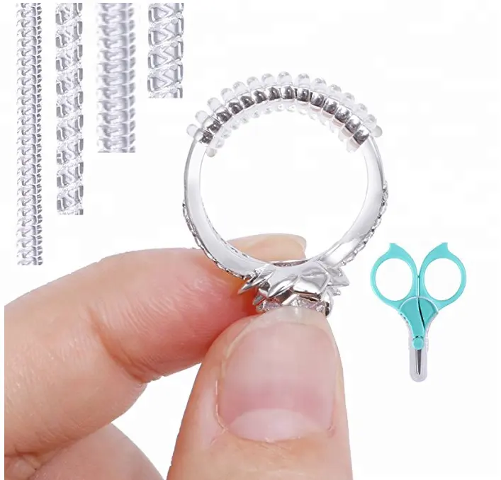 Kunststoff Ring Size Adjuster Tool für Schmuck herstellung Kunststoff Clear Ring Sizer für lose Ringe