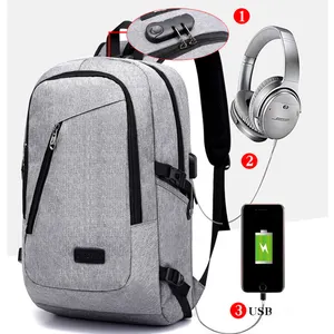 Osgoodway2 Ransel Laptop Pintar Pelajar, Ransel Laptop Cerdas Pengisian Daya USB Anti Maling