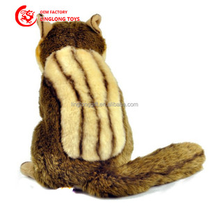 Çocuklar için simülasyon peluş sincap heykelcik özelleştirmek yüksek kalite sevimli orman hayvan bebek yumuşak PP pamuk dolgulu şerit sincap - Product Image 2