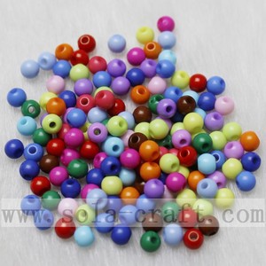 Granos flojos de 4MM color sólido potro rocallas venta por mayor - Product Image 1