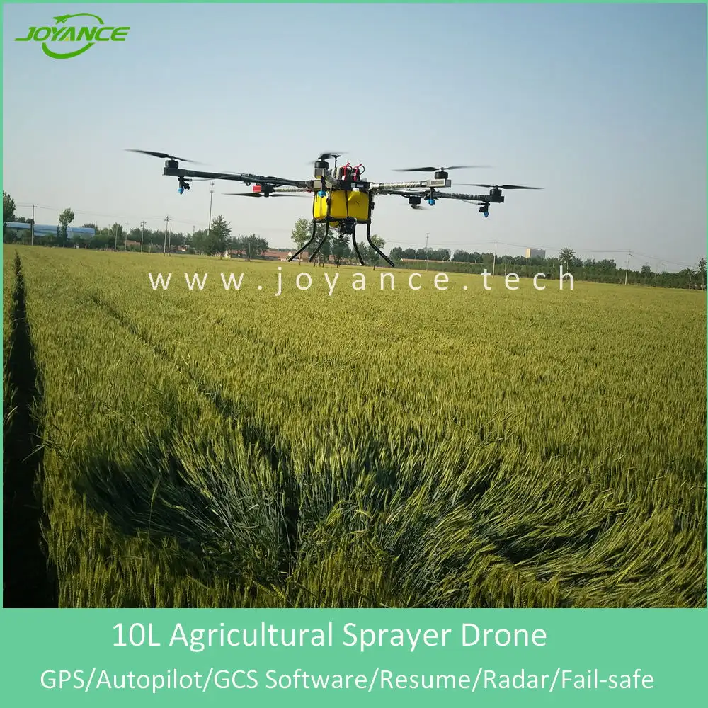 10 kg tarım püskürtme drone/İha drone hexacopter kırpma püskürtücü ile CE belgelendirme