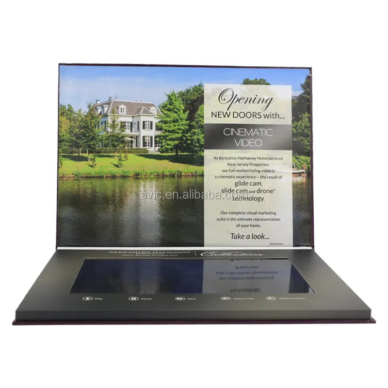 Nieuwe Creatieve Geschenken A4 Papier Maat 10 Inch Ips Lcd-scherm Groet Video Brochure Player Card Mailer Voor Reclame