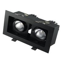 Lampu Downlight Persegi Ganda Tersembunyi 24W untuk Proyek Komersial