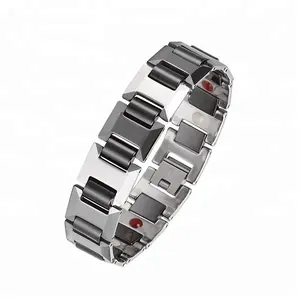 wholesale fashion jewelry black ceramic bracelet mans tungsten jewelry