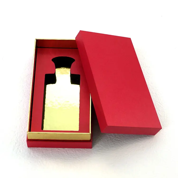 Square 150 ml perfume oil packaging box satin lined rigid paper slant boxes