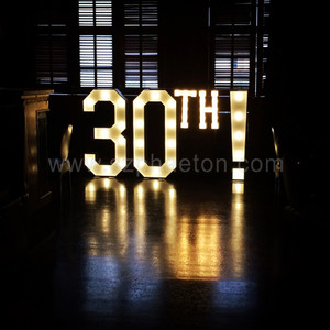 Decorazioni per Festa di Compleanno 30 Anni, Lettere e Numeri Giganti in Metallo con Luci LED, Alimentazione AC per Decorazioni di Compleanno - Product Image 5