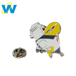 Suministro de fabricante de pines de esmalte duro de gaviota pájaro Pin de solapa de Metal placa - Product Image 4
