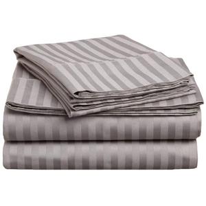 <strong>4</strong> Pcs Customized 100% Cotton <strong>3</strong> cm Satin Stripe Wholesale <strong>Bedsheets</strong> Hotel Bedding Set - Product Image 6