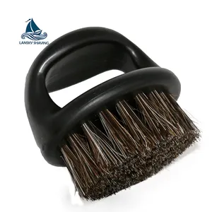 Cepillo de pelo pequeño y personalizado para hombres, cerdas de jabalí, cerdas de plástico, para cuidar la barba