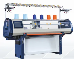 Computer fully jacquard industrial flat bed knitting machine for sweater and collar