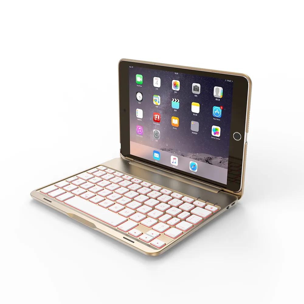 7.9 inch with colorful backlight aluminum alloy keyboard for iPad mini 1/2/3
