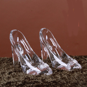 High and transparent Valentines Cinderella crystal <span class=keywords><strong>shoes</strong></span> model decoration Christmas Gifts - Product Image 3