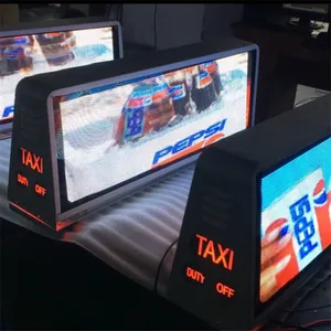 Doble lado p5 al aire libre taxi techo superior publicidad pantalla led/led