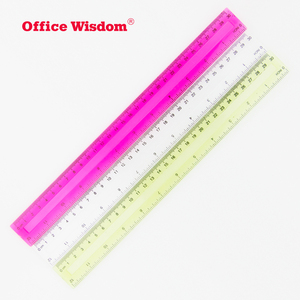 Regla de Plástico de 30 cm, Regla Recta Colorida de 12 Pulgadas, Transparente, de Diferentes Diseños, para Dibujo y Manualidades - Product Image 4