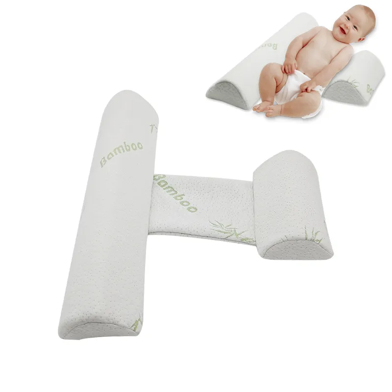 Dukungan Tidur Samping Aman Bayi Bantal Leher Wedge 100% Solid Memori Katun Baru Lahir Dewasa Busa Memori OBLONG 0.5-1Kg