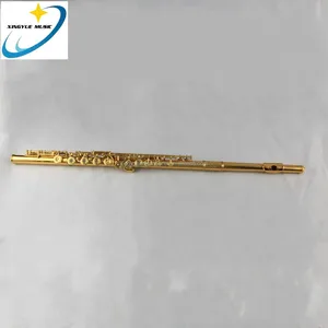 16 delik altın kaplama flüt anahtar düğmesi el gravürleri