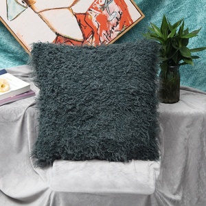 De peluche de felpa de piel sintética de funda de almohada de cama decorativa cálido suave almohada cubierta - Product Image 2